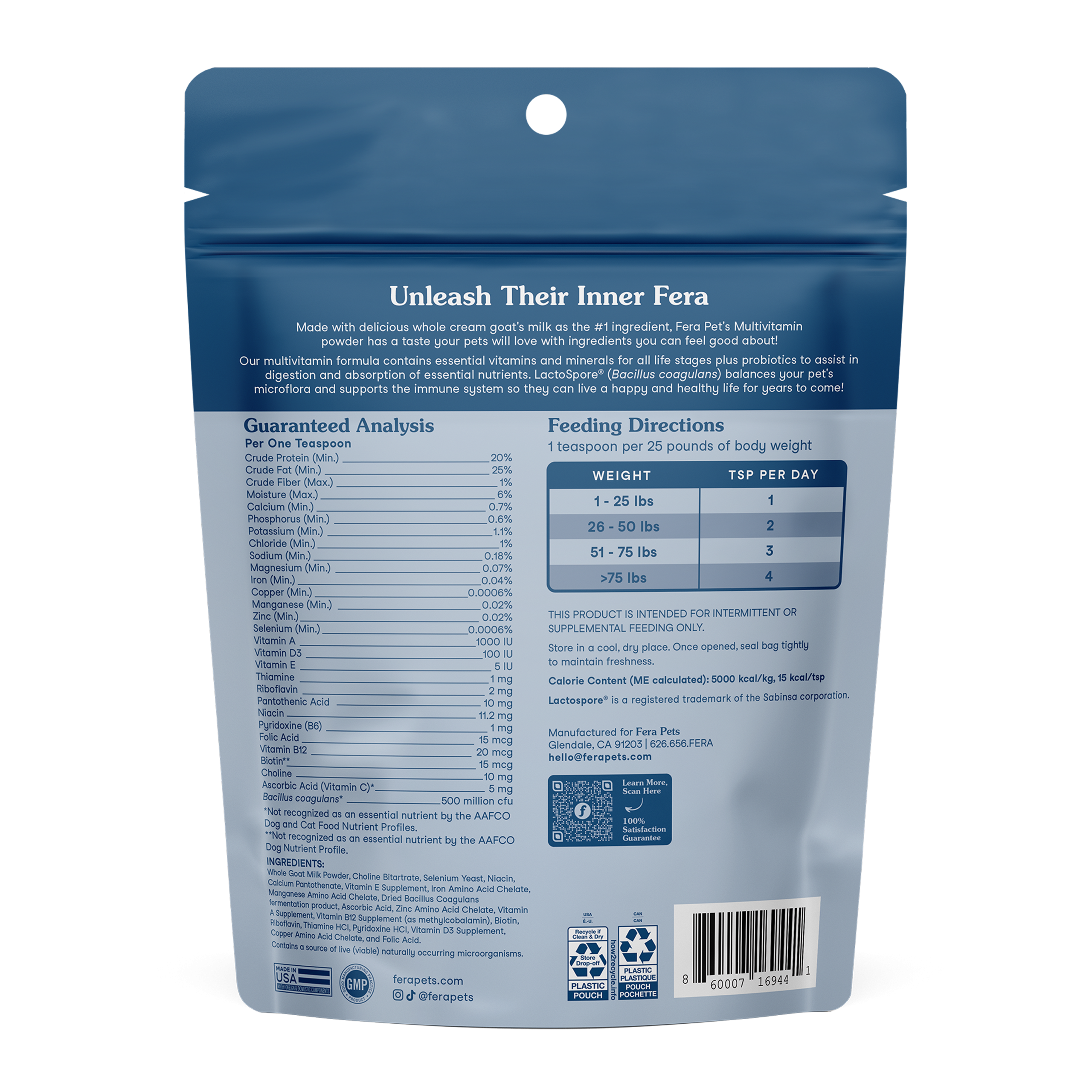 Fera Pets Goat Milk MULTIVITAMIN