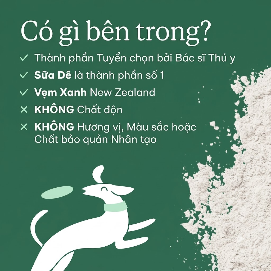 Sữa Dê Xương Khớp Cho Chó Mèo Fera Pets Hip + Joint Goat Milk