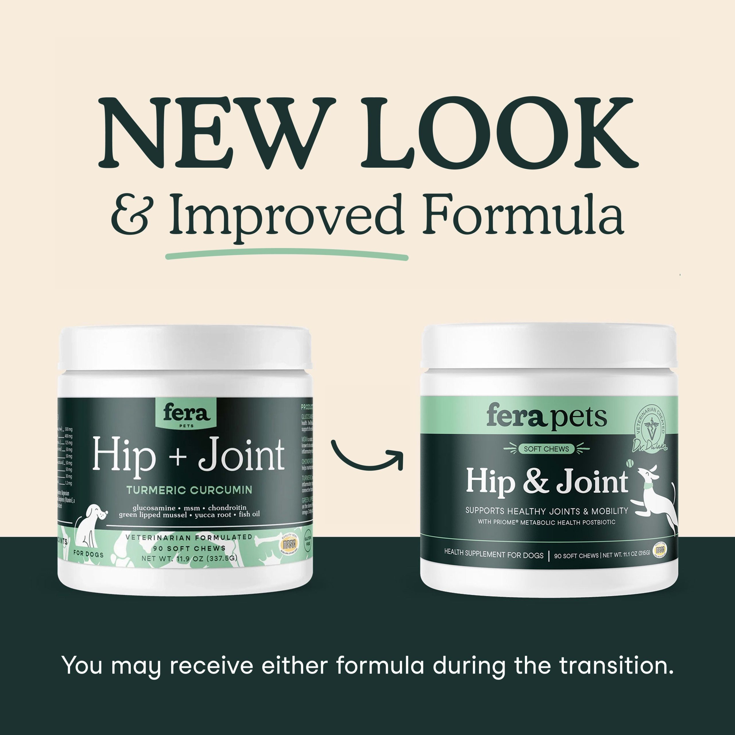 Hip + Joint Support for Dogs-001 Viên nhai mềm Fera Pets Hip + Joint Glucosamine Supplement for Dogs - Công thức mới
