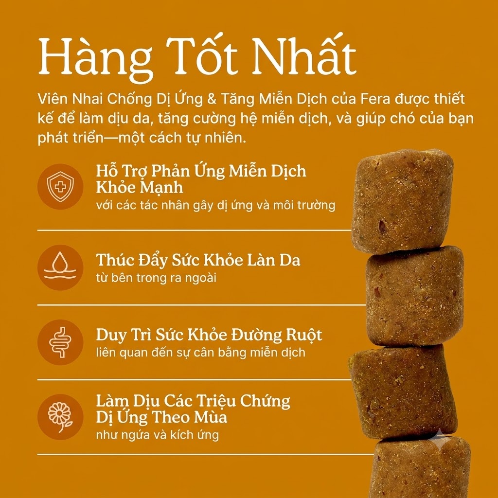 Viên nhai Fera Pets Allergy + Immune Soft Chews