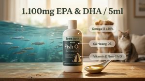 Dầu cá Fera: Bổ sung Omega-3 cao cấp cho chó mèo, khử mùi hoàn toàn